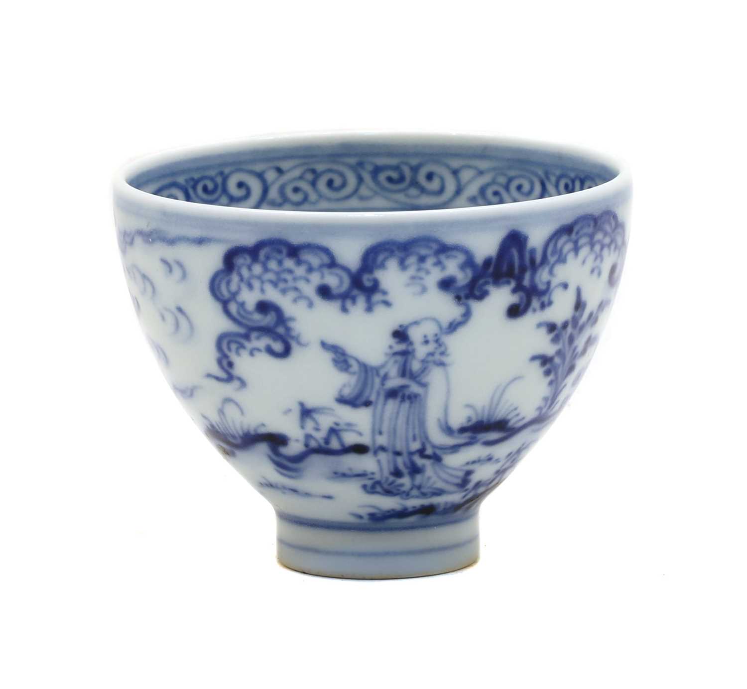 A Chinese blue and white cup, - Image 2 of 11