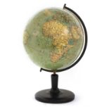 A German twelve-inch terrestrial globe,