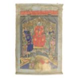 A Chinese gouache altar painting,