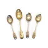 Four silver plated spoons from the Bow Workhouse