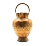 A copper pouring vessel,