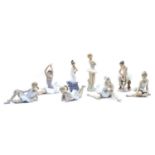 A collection of Nao porcelain figures,