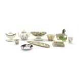 A small collection of creamware,