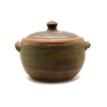 A studio pottery lidded dish and cover,
