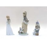 Three china figures,