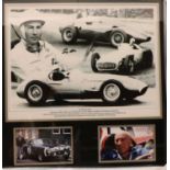 A signed Sterling Moss print,