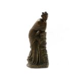 A large French patinated bronze figure,