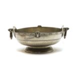 An Art Deco planished pewter bowl