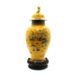 A Wiltshaw & Robinson Carlton Ware urn vase and cover,