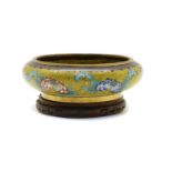 A Chinese cloisonné brush washer,