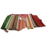 Nine partial rolls of good furnishing fabric
