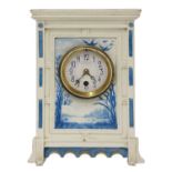 A Wedgwood pottery mantel clock,