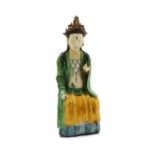 A Chinese sancai-glazed pottery figure,