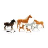 A collection of Beswick horses,