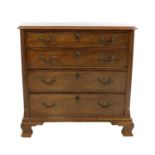 A George III and later mahogany chest of drawers,