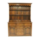 A George III style oak dresser,