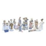 A collection of Nao porcelain figures,