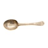 A late 17th century silver child's Trefid spoon