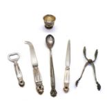 A collection of Georg Jensen 'Acorn' pattern items,