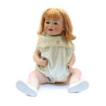 A bisque head doll,