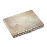 A silver cigarette case,