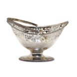 A George III silver sugar basket,
