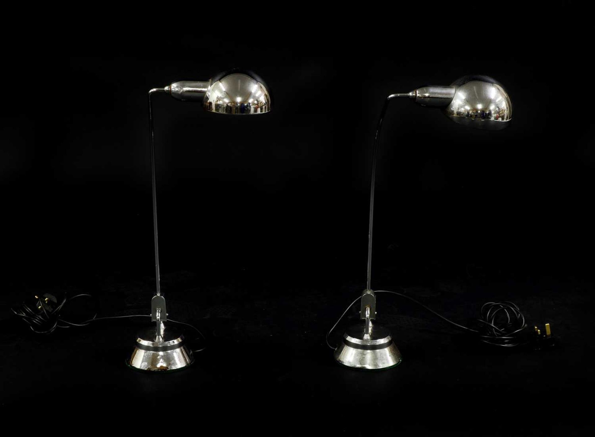A pair of 'Jumo 600' chrome desk lamps, - Bild 4 aus 4