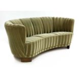 An Art Deco banana-shaped settee,