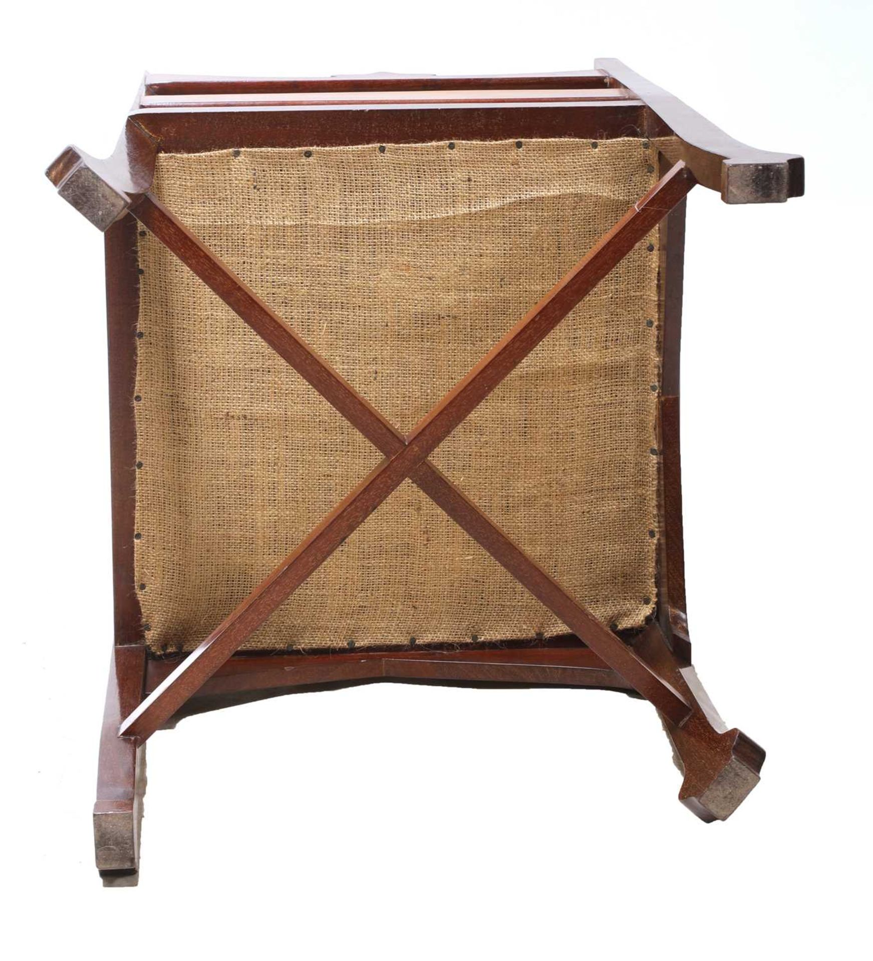 An Art Nouveau inlaid mahogany corner chair, - Bild 3 aus 3