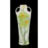 A Rozenburg Den Haag eggshell porcelain twin-handled vase,