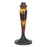 A Daum cameo glass lamp base,