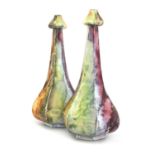 A pair of Arabia Finland 'Loistomarmori' lustre vases,