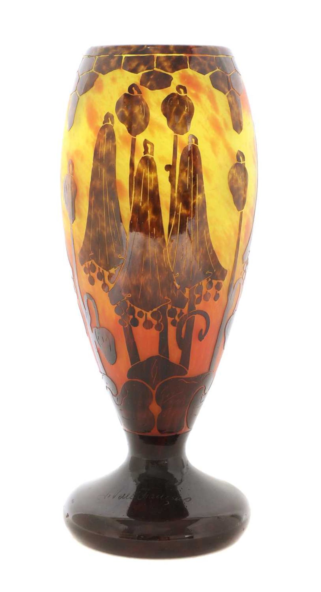 A Le Verre Français cameo vase,