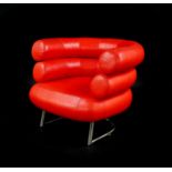 A 'Bibendum' red leather armchair,