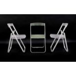 Three 'Honeycomb' folding chairs,