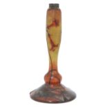 A Daum cameo glass lamp base,