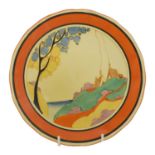 A Clarice Cliff 'Secrets' plate,