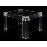 An American Lucite coffee table,