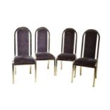 A set of four Art Deco-style dining chairs,