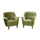 A pair of Danish armchairs,