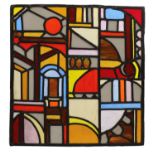 A stained glass panel,