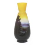 An Émile Gallé cameo glass vase,