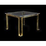 An Italian chrome coffee table,