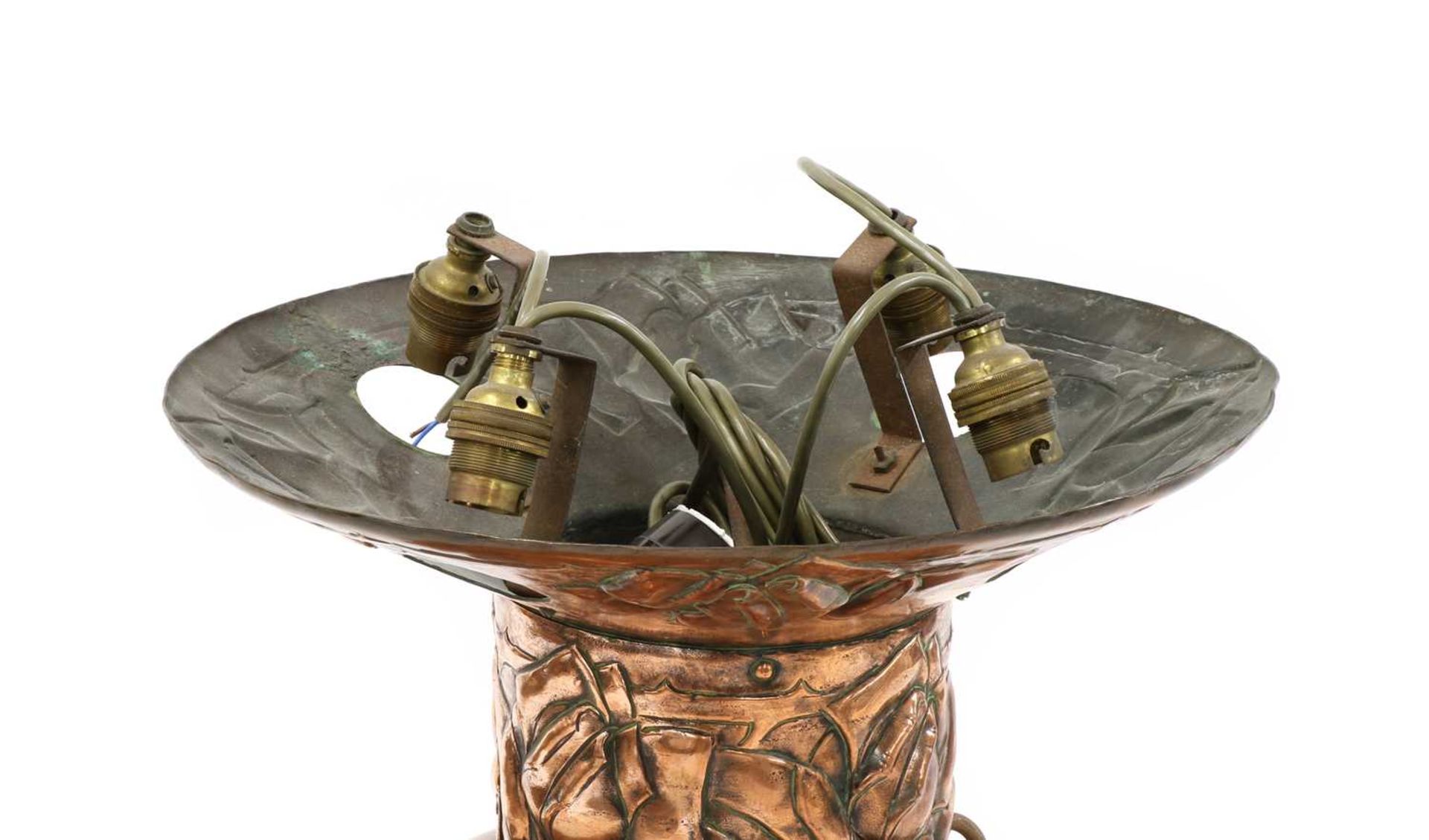 A large Arts and Crafts copper ceiling light, - Image 7 of 7