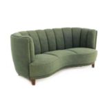 An Art Deco banana-shaped settee,