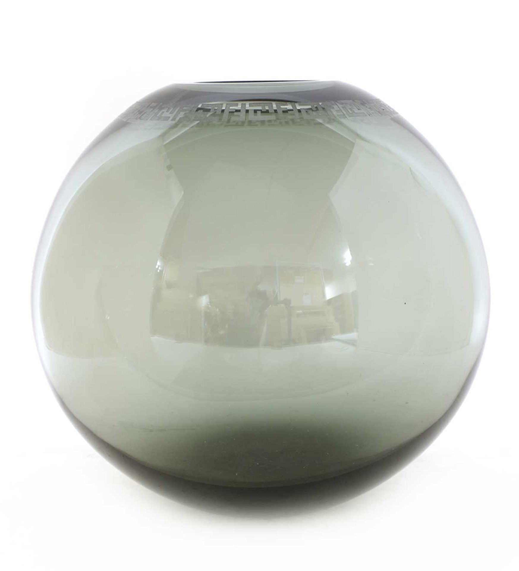 A Fendi Casa smoked glass vase,