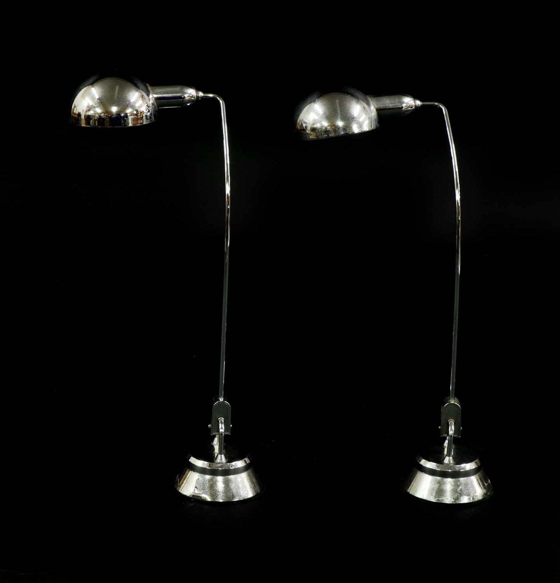 A pair of 'Jumo 600' chrome desk lamps,