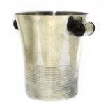 An Art Deco silver-plated wine cooler,