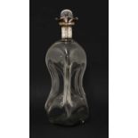 A silver-mounted Dewar's Whisky decanter and stopper,