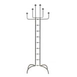 An Art Deco wrought iron candelabra,